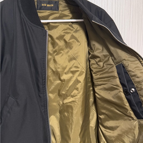 Buck Mason Midnight Black Bomber Jacket - Picture 3 of 4
